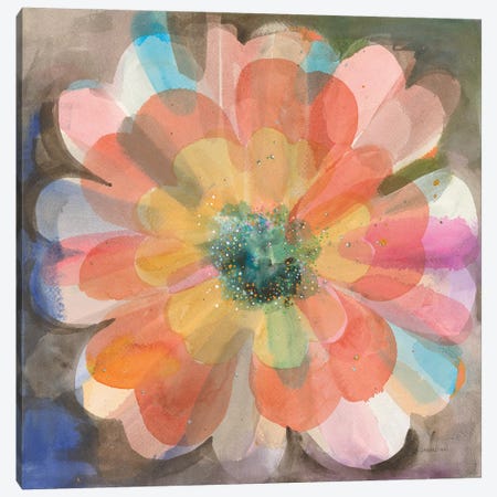 Kaleidoscope Flower Canvas Print #NAI309} by Danhui Nai Canvas Art