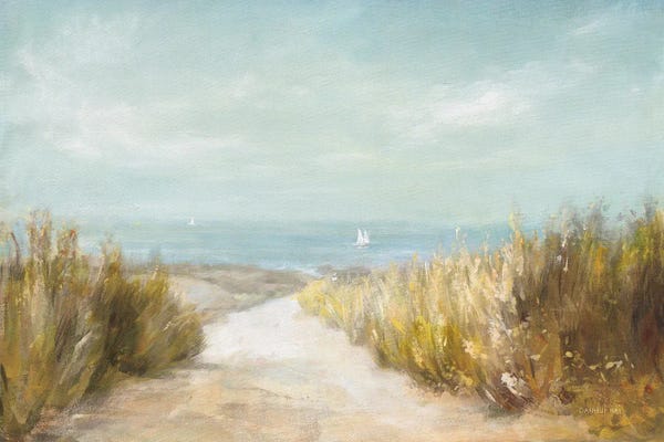 Large Coastal Art - Canvas Prints: Distant Sails by Danhui Nai