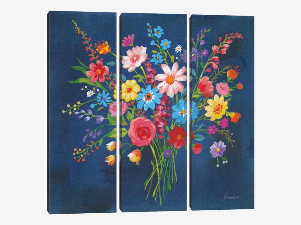 Selection of Wildflowers by Danhui Nai 3-piece Canvas Print