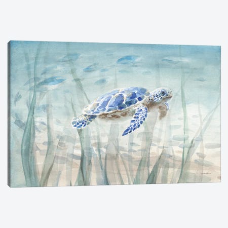 Undersea Turtle Canvas Print #NAI370} by Danhui Nai Canvas Art Print
