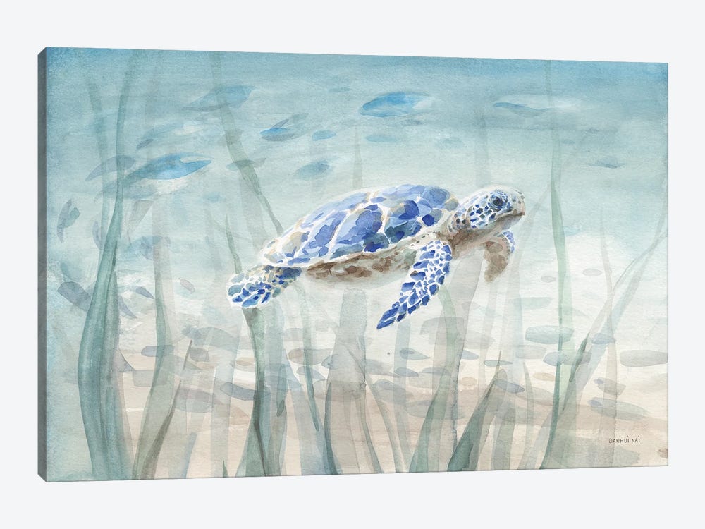 Undersea Turtle by Danhui Nai 1-piece Canvas Art Print