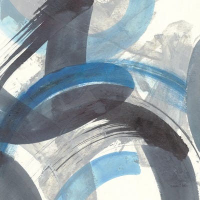 Blue Brushy Abstract II by Danhui Nai canvas print