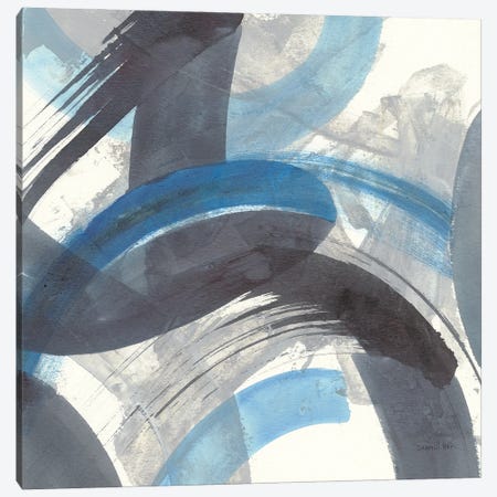 Blue Brushy Abstract II Canvas Print #NAI372} by Danhui Nai Art Print