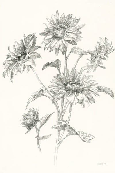 Farm Nostalgia Flowers I by Danhui Nai framed canvas print