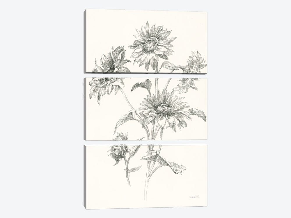 Farm Nostalgia Flowers I by Danhui Nai 3-piece Art Print