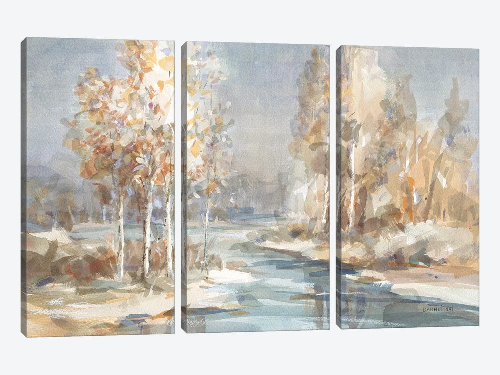 Flowing River by Danhui Nai 3-piece Canvas Wall Art