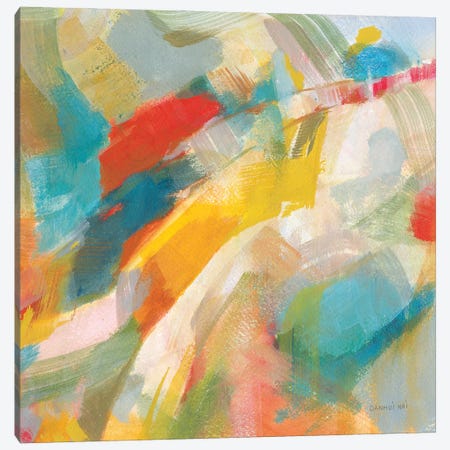 Folds Of Bright Color Canvas Print #NAI380} by Danhui Nai Canvas Wall Art
