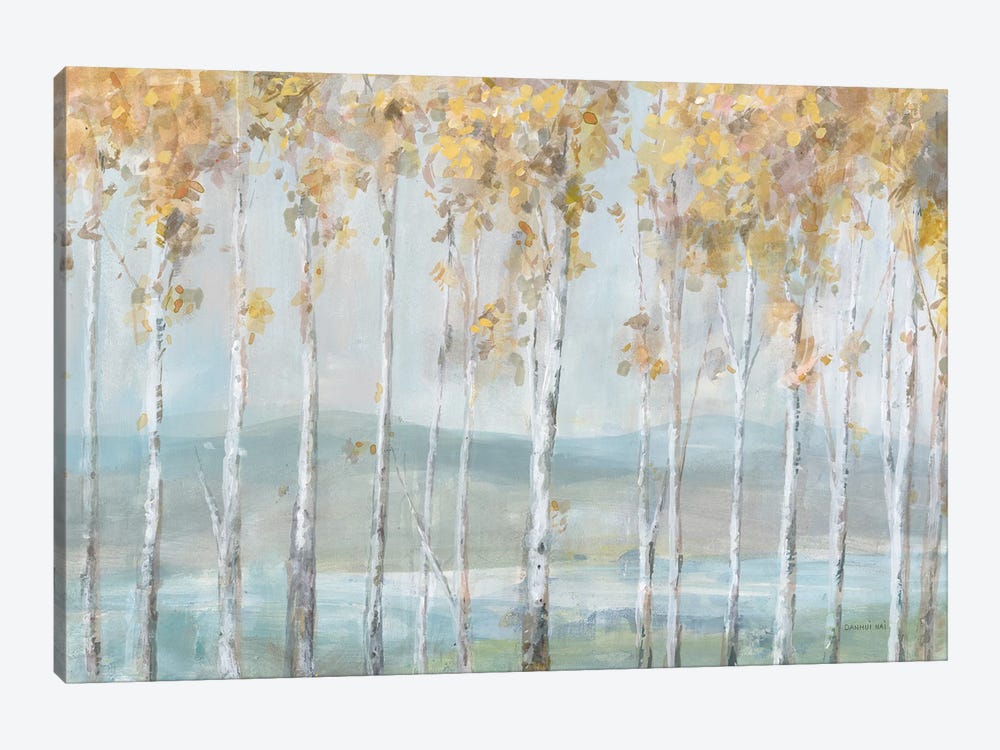 Lakeview Birches by Danhui Nai 1-piece Canvas Art