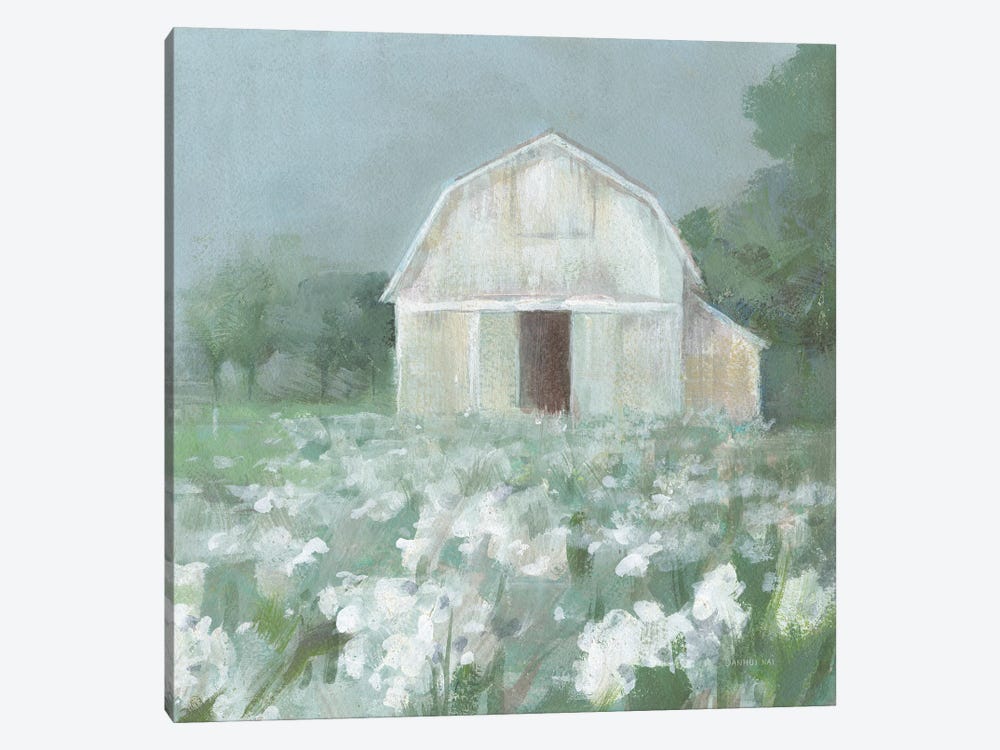 White Barn Meadow by Danhui Nai 1-piece Canvas Wall Art