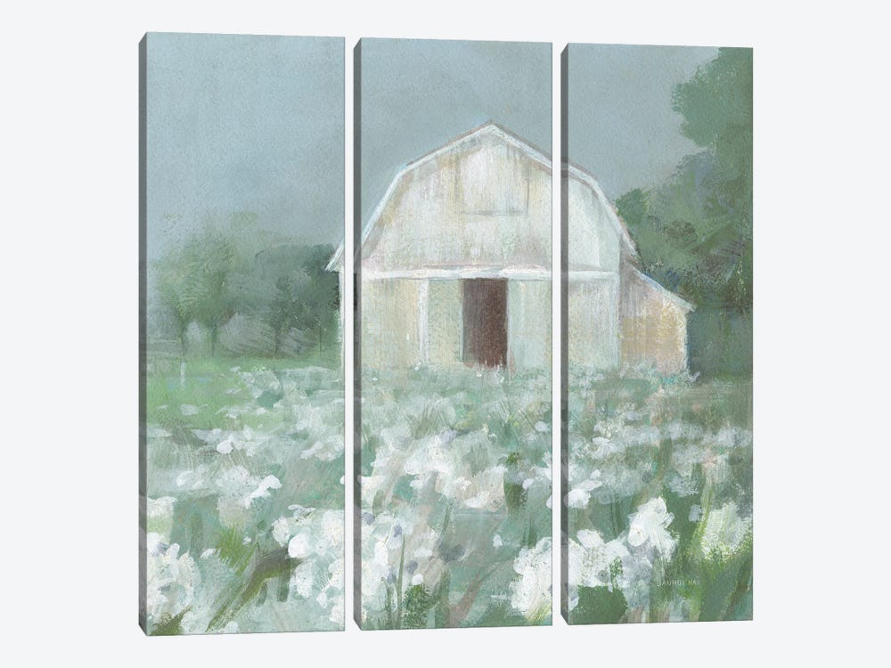White Barn Meadow by Danhui Nai 3-piece Canvas Wall Art