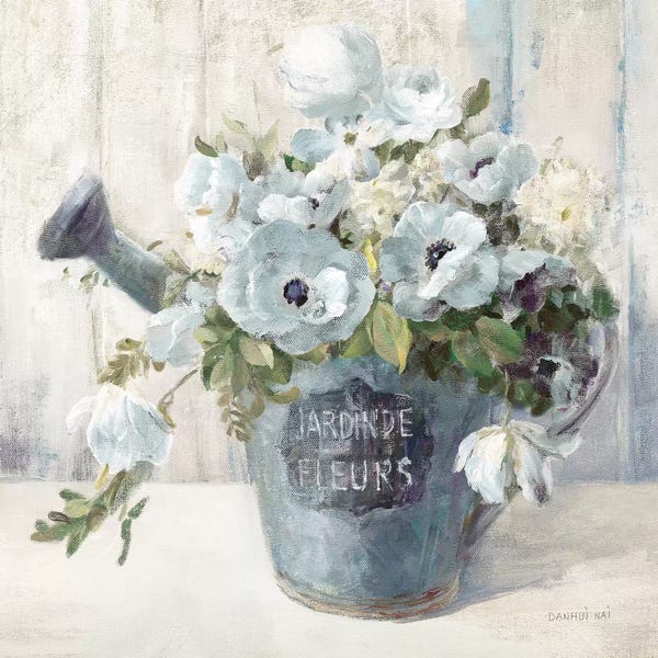 Danhui Nai: Garden Blooms II In Blue by Danhui Nai