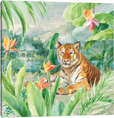 Lounging Tiger Canvas Art Print - Danhui Nai
