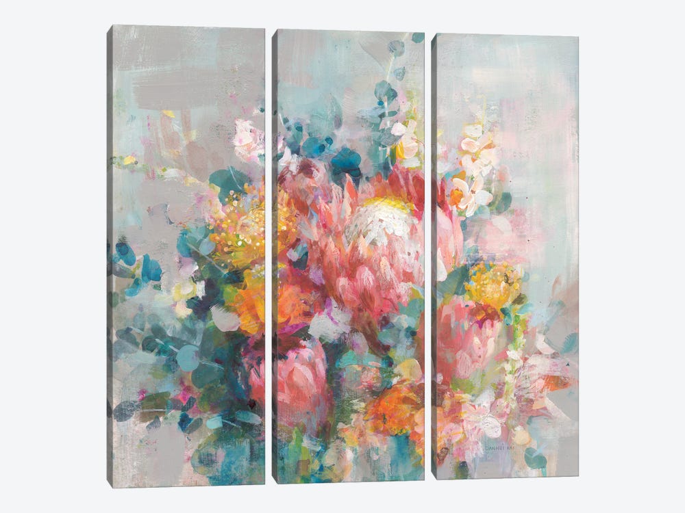 Protea Bouquet by Danhui Nai 3-piece Canvas Print