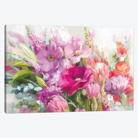 Bright Florals Canvas Print #NAI414} by Danhui Nai Art Print