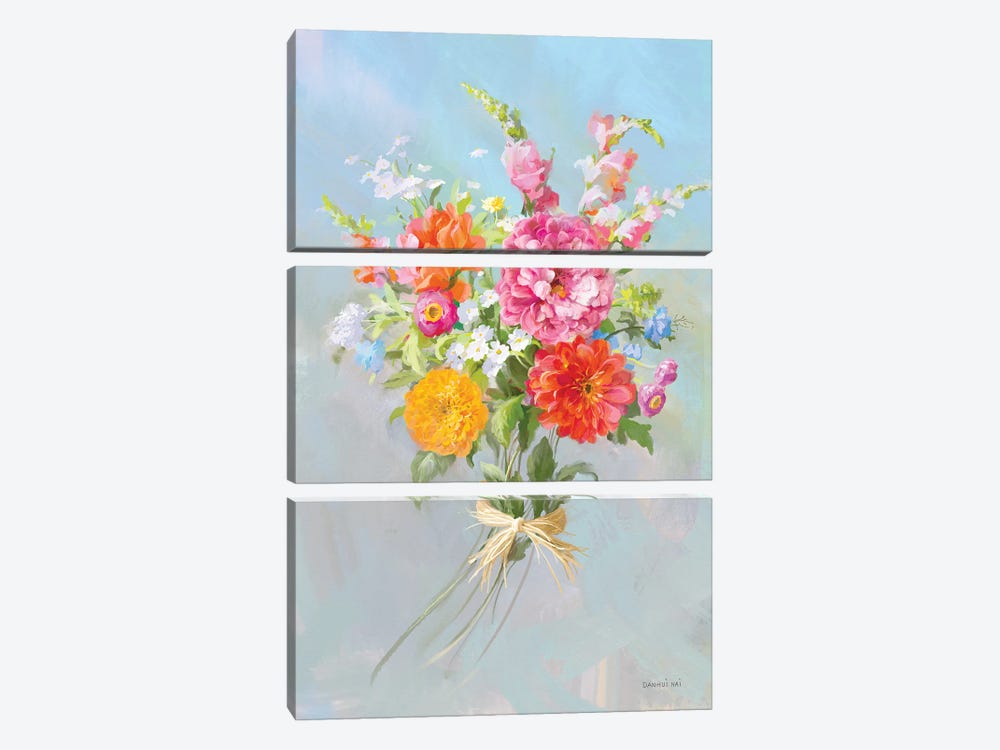 Country Bouquet II by Danhui Nai 3-piece Canvas Wall Art