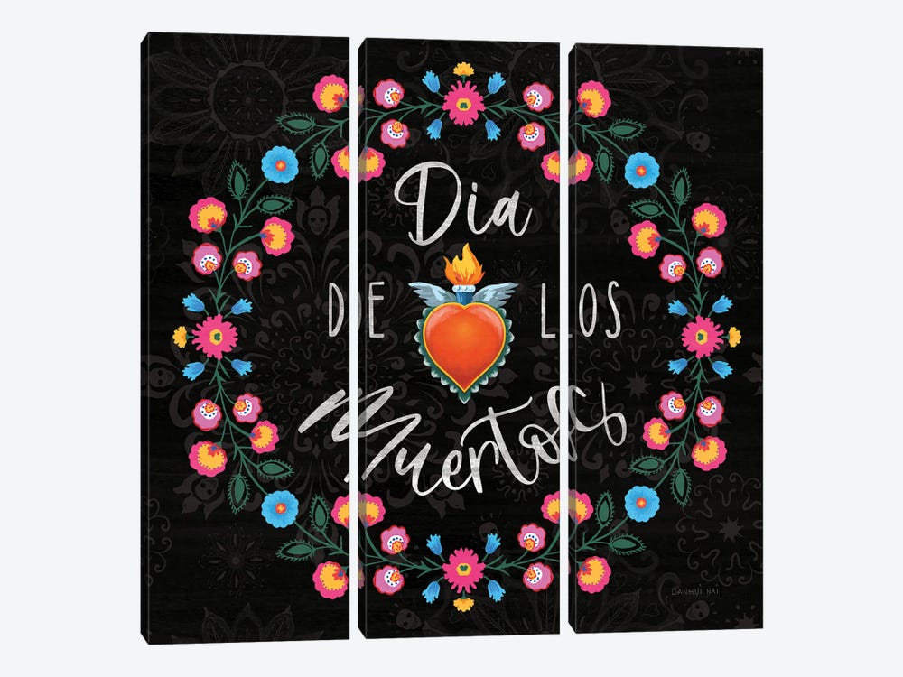Dia de los Muertos III by Danhui Nai 3-piece Canvas Print