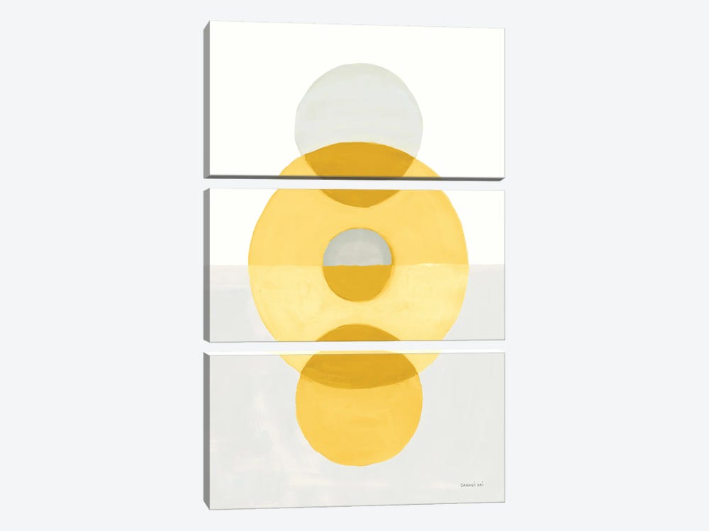 In Between II Yellow by Danhui Nai 3-piece Canvas Wall Art