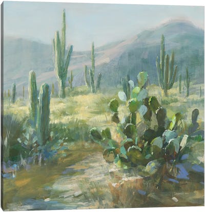 Sonoran Moment Canvas Art Print - Green Art