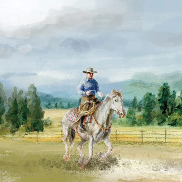 Western Décor: Riders Of The Range I by Danhui Nai