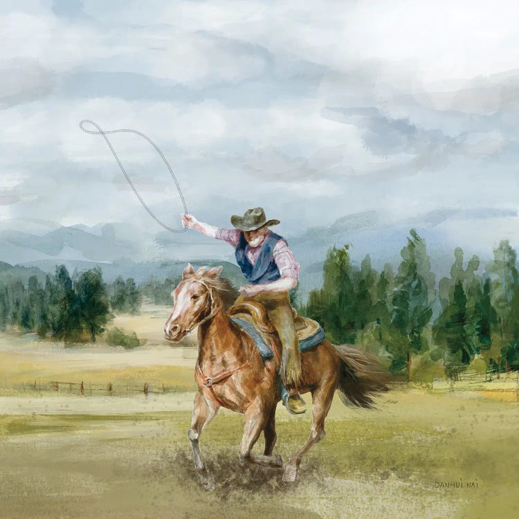 Riders Of The Range II by Danhui Nai wall art