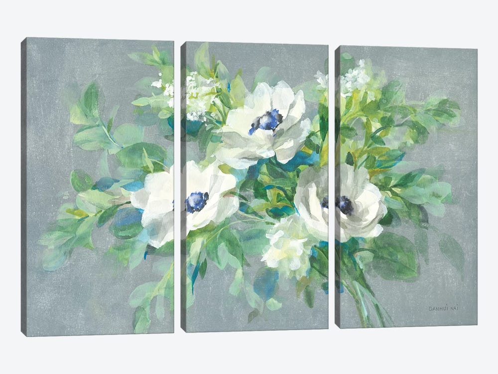 Bouquet For You by Danhui Nai 3-piece Canvas Wall Art