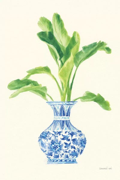 Tropical Leaves: Palm Chinoiserie I by Danhui Nai