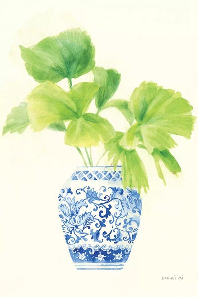 Tropical Leaves: Palm Chinoiserie IV by Danhui Nai
