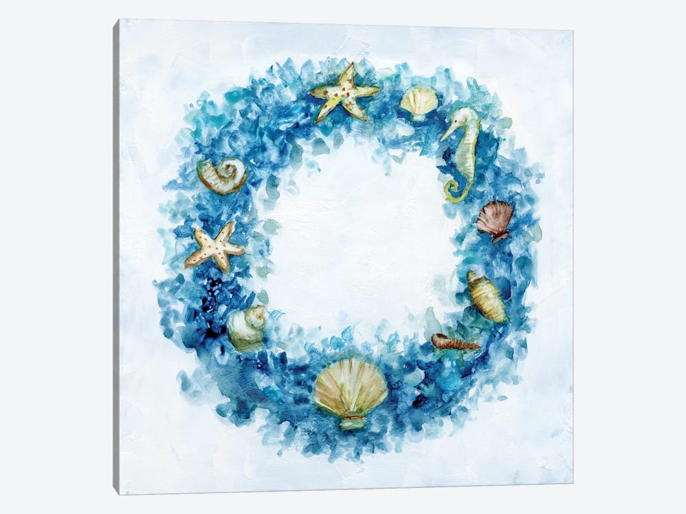 Coastal Wreath by Nan 1-piece Canvas Art Print