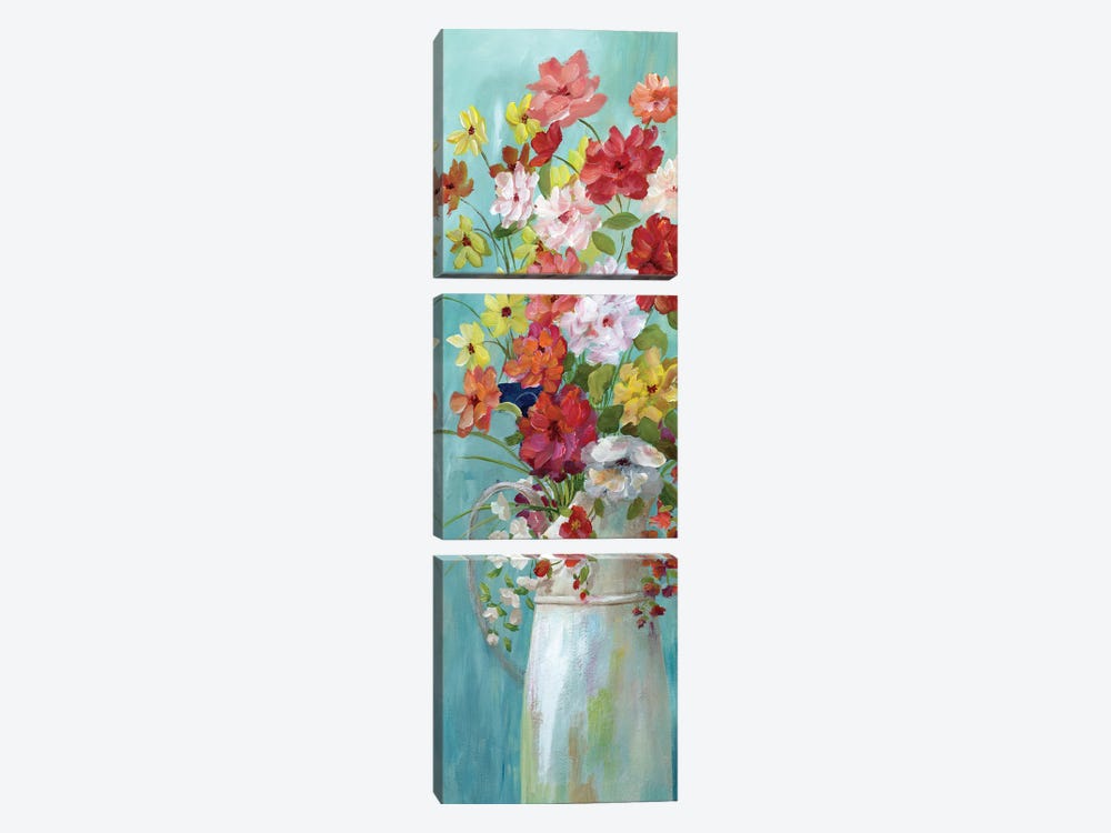 Country Bouquet I by Nan 3-piece Canvas Wall Art
