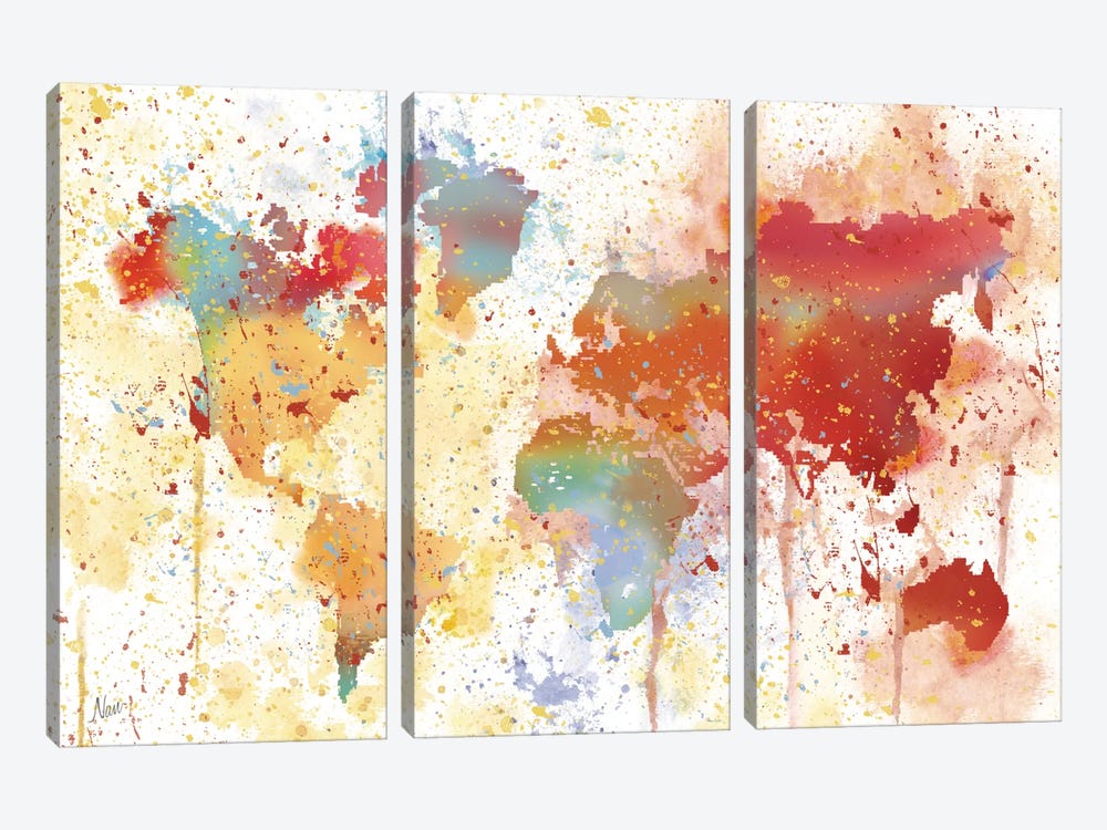 Traveled The World by Nan 3-piece Canvas Artwork