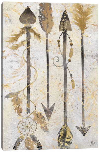 Tribal Arrows Canvas Art Print - Feather Art