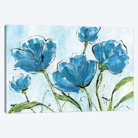 Spring Splash Poppies Canvas Print #NAN153} by Nan Canvas Artwork