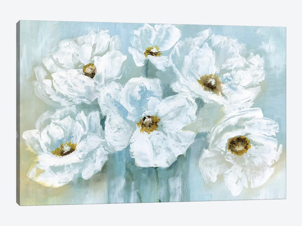 White Poppy Bouquet by Nan 1-piece Canvas Print