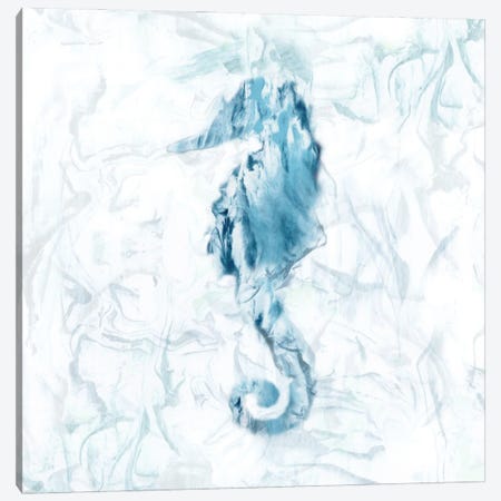 Blue Marble Seahorse Canvas Print #NAN167} by Nan Canvas Art