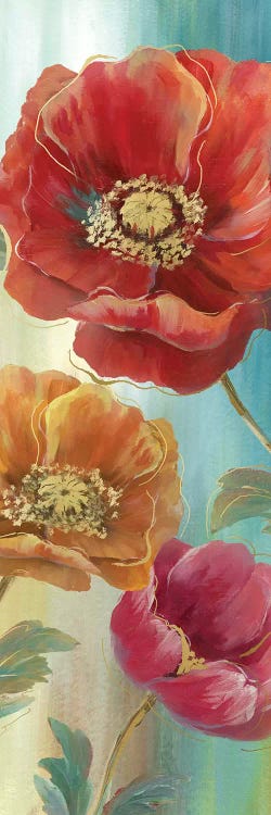 Poppy Panel Red II by Nan wall art