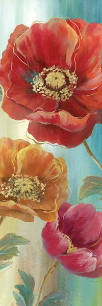 Poppies: Poppy Panel Red II by Nan