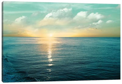 Let There Be Light Canvas Art Print - Beach Sunrise & Sunset Art
