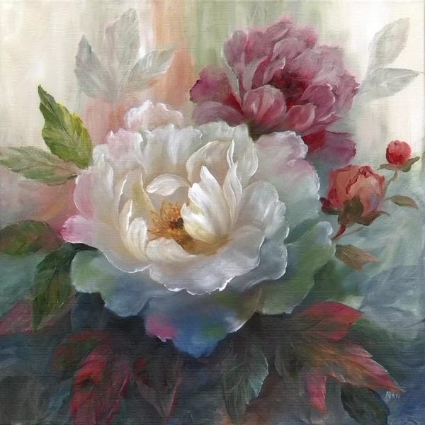 Granny Chic: White Roses I by Nan