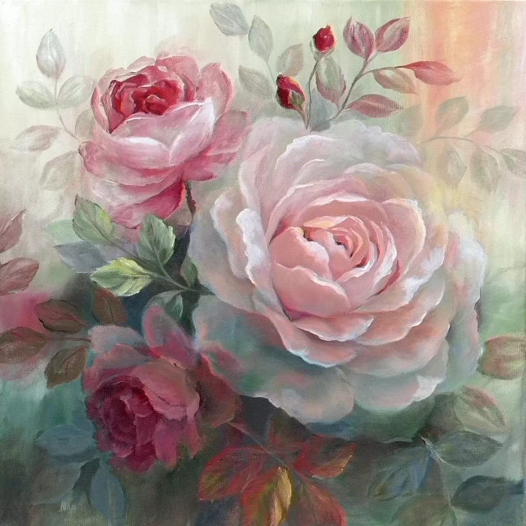 White Roses II by Nan wall art