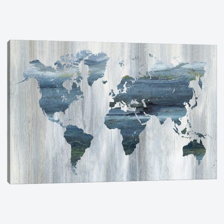 Textural World Map Canvas Print #NAN245} by Nan Art Print