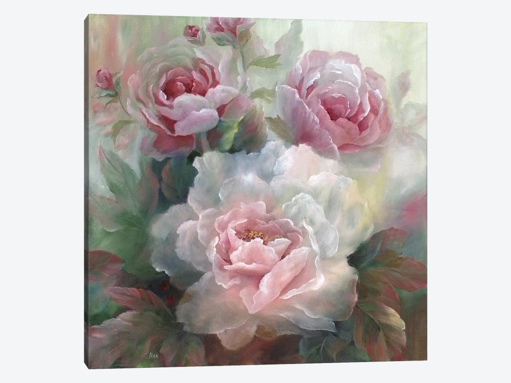 White Roses III by Nan 1-piece Canvas Wall Art