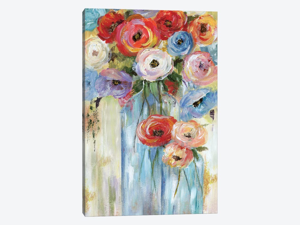 Bottles And Blooms by Nan 1-piece Canvas Art