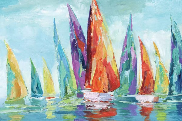Kids Nautical Art: Fine Day Sailing I by Nan
