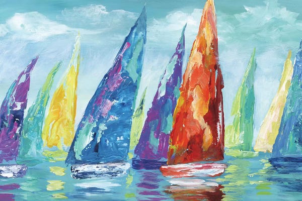 Kids Nautical Art: Fine Day Sailing II by Nan
