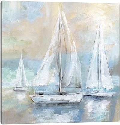 Sail Away Canvas Art Print - 3-Piece Abstract Art