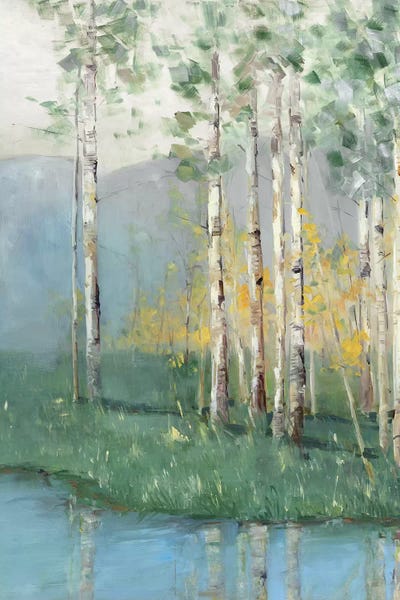 Abstract: Birch Reflections II by Sally Swatland