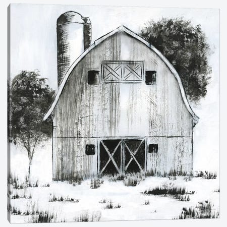 Black & White Barn I Canvas Print #NAN281} by Nan Canvas Art