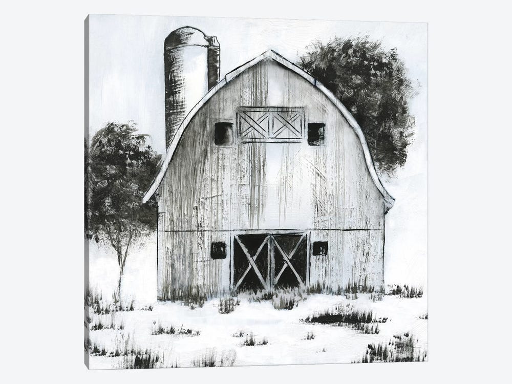 Black & White Barn I by Nan 1-piece Canvas Art