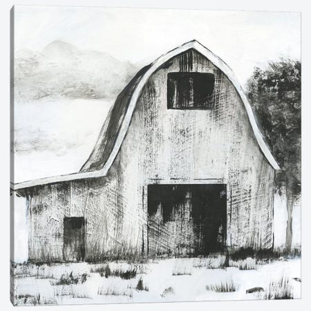 Black & White Barn II Canvas Print #NAN282} by Nan Canvas Wall Art