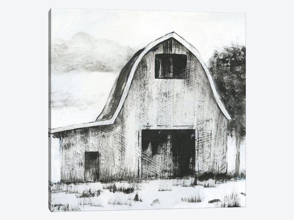 Black & White Barn II by Nan 1-piece Canvas Print